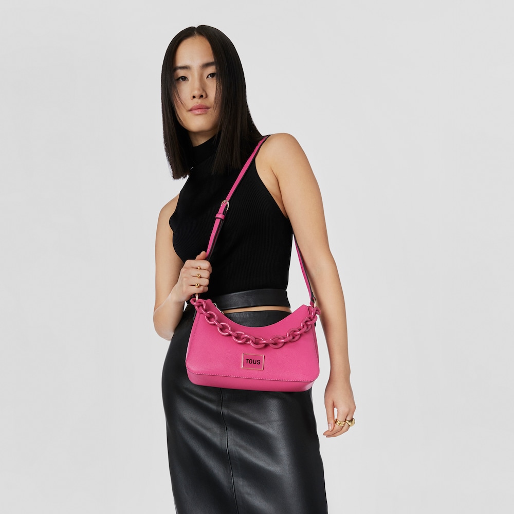 Bolsa de hombro fucsia TOUS Sylvia
