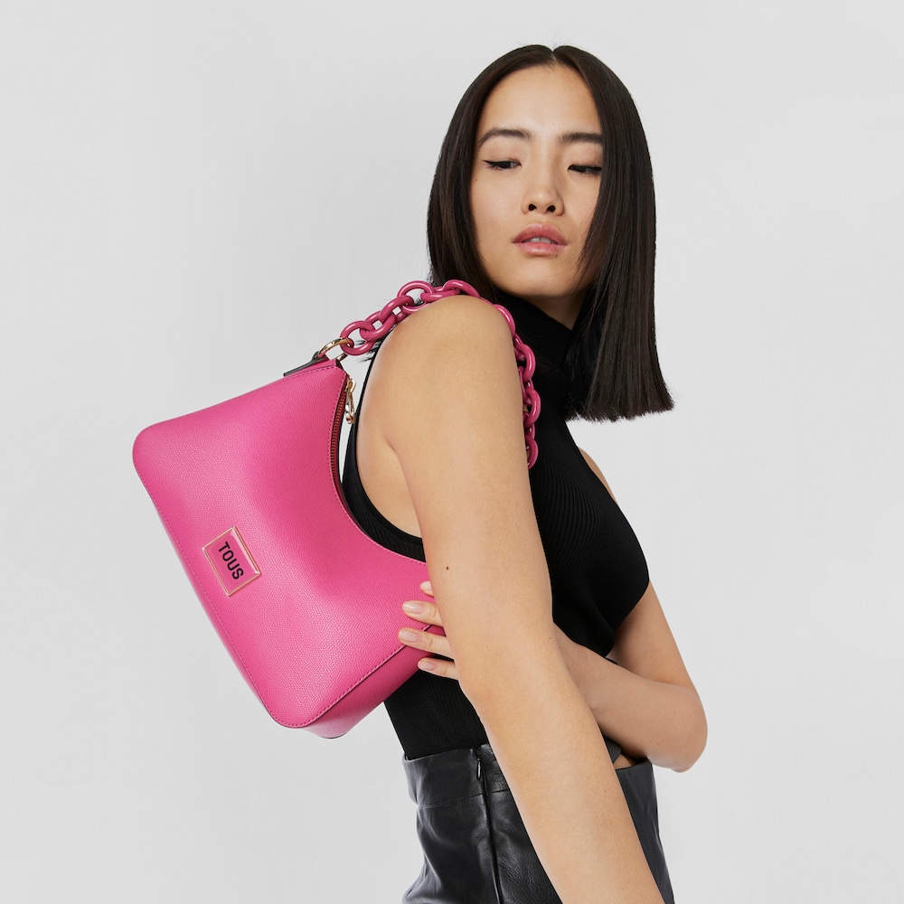 Bolsa de hombro fucsia TOUS Sylvia