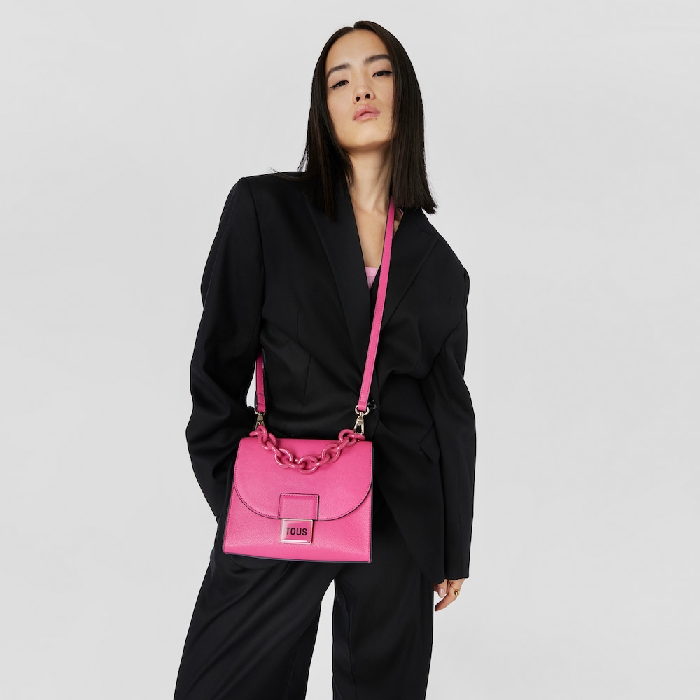 Kleine fuchsiafarbene Umh&auml;ngetasche TOUS Sylvia
