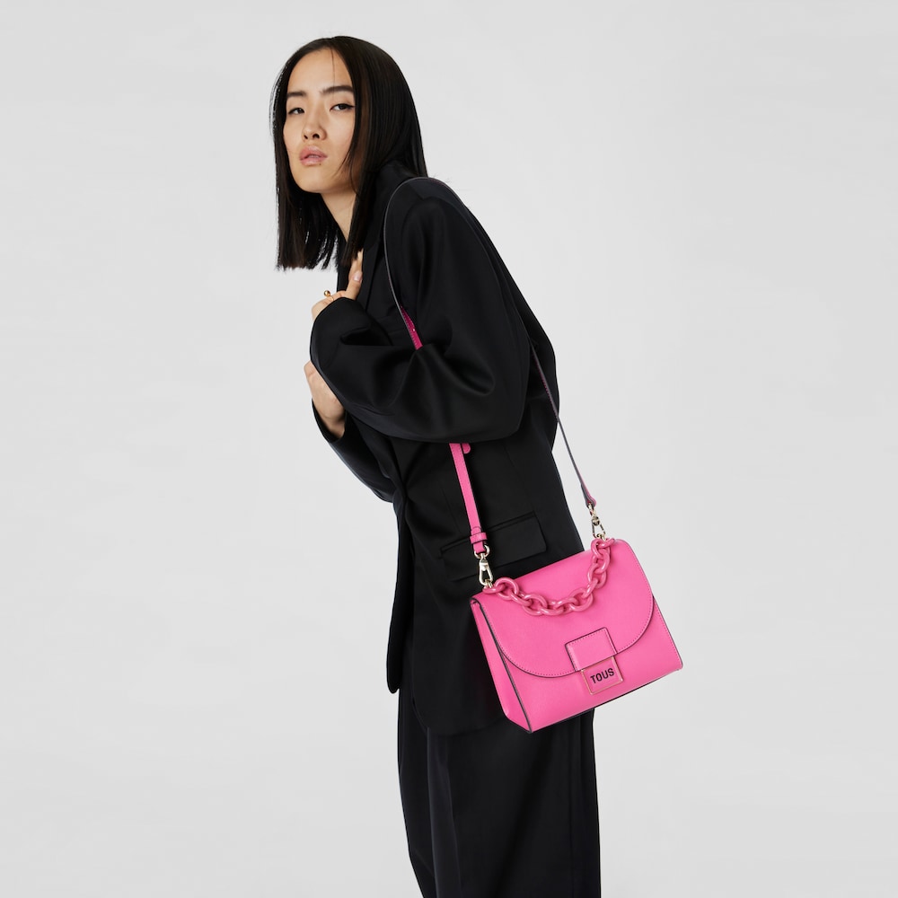Kleine fuchsiafarbene Umh&auml;ngetasche TOUS Sylvia