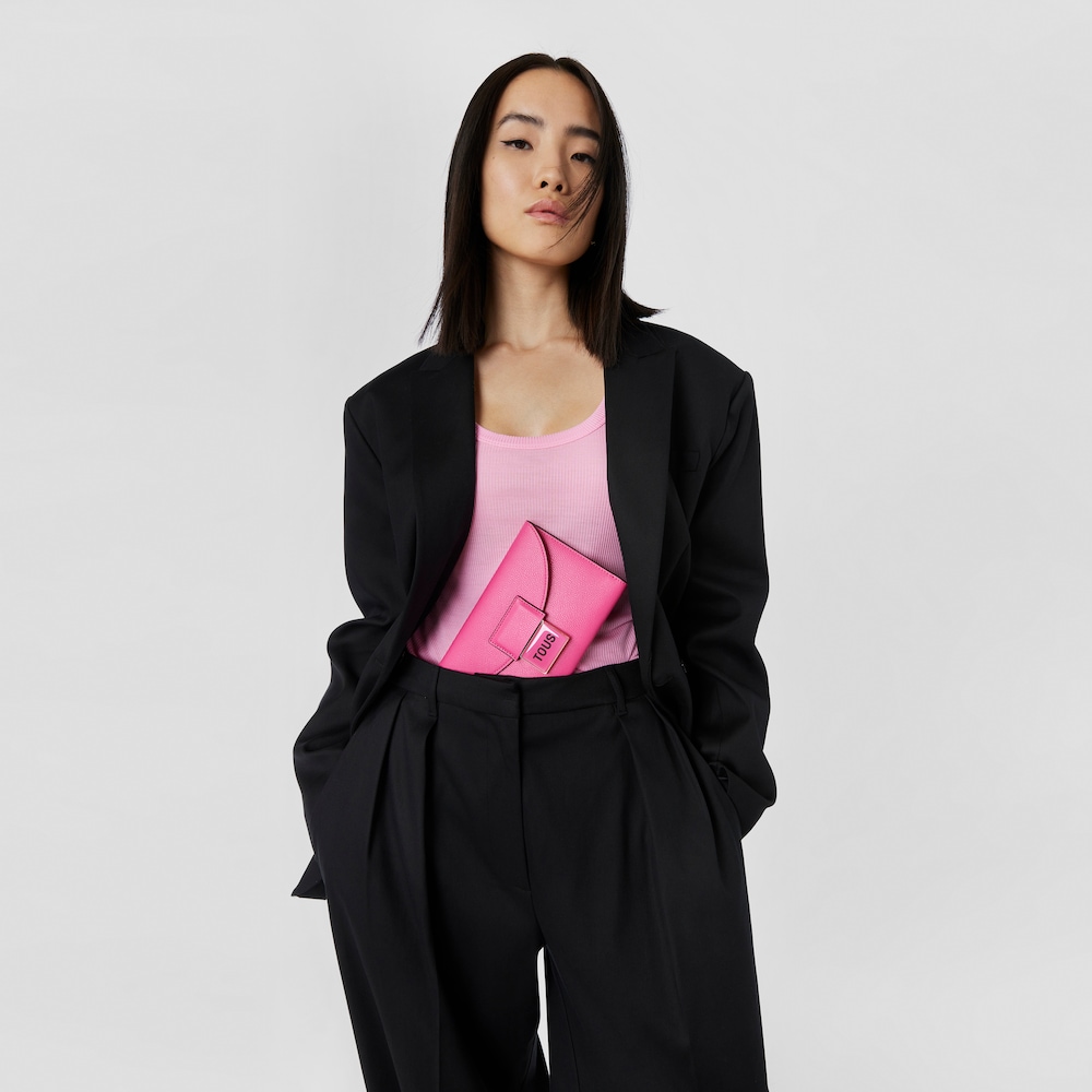 Fuchsiafarbene Geldb&ouml;rse mit &Uuml;berschlag TOUS Sylvia