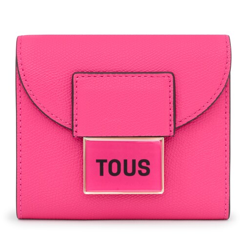 Fuchsia-colored TOUS Sylvia Flap Card wallet image number 0