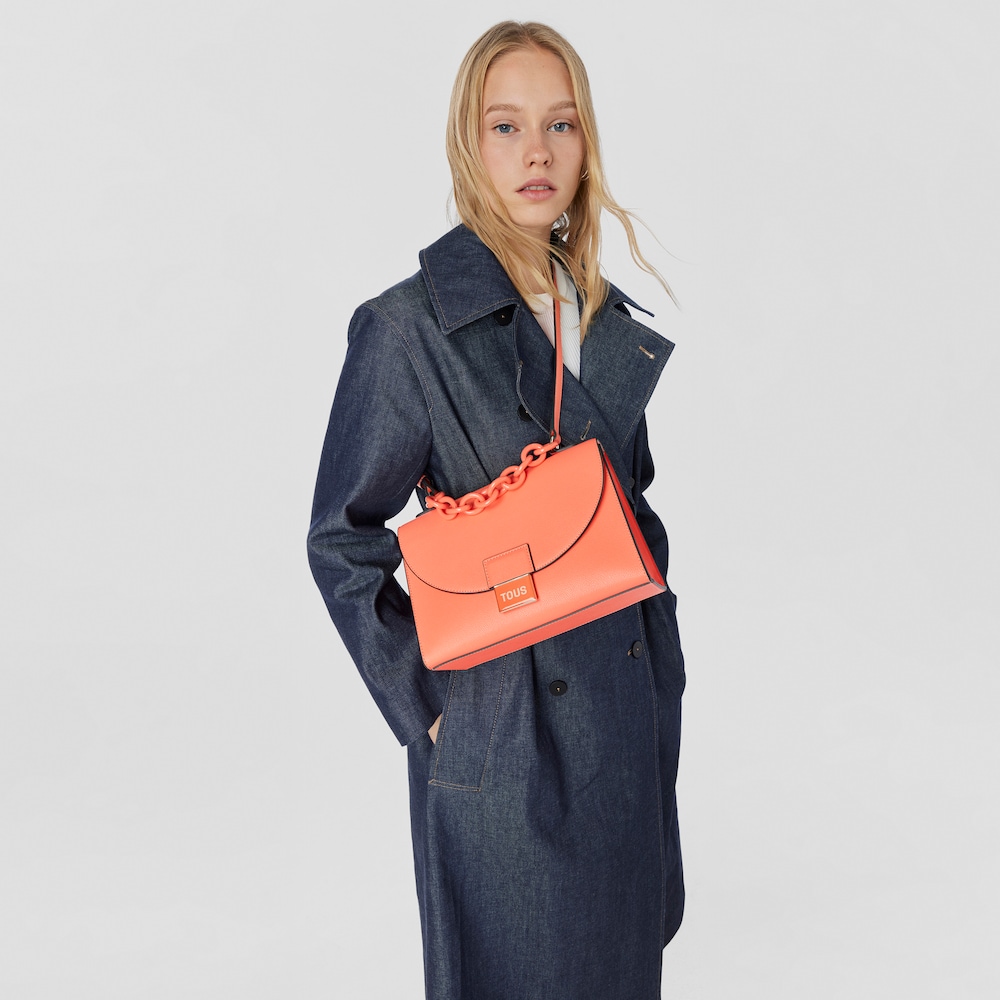 Medium orange TOUS Sylvia City bag image number 4