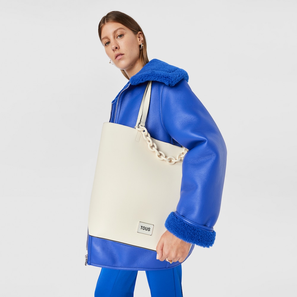 Large beige TOUS Sylvia Shopping bag