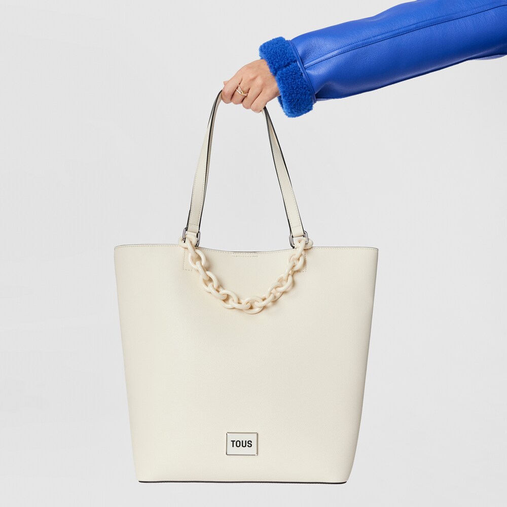 Large beige TOUS Sylvia Shopping bag