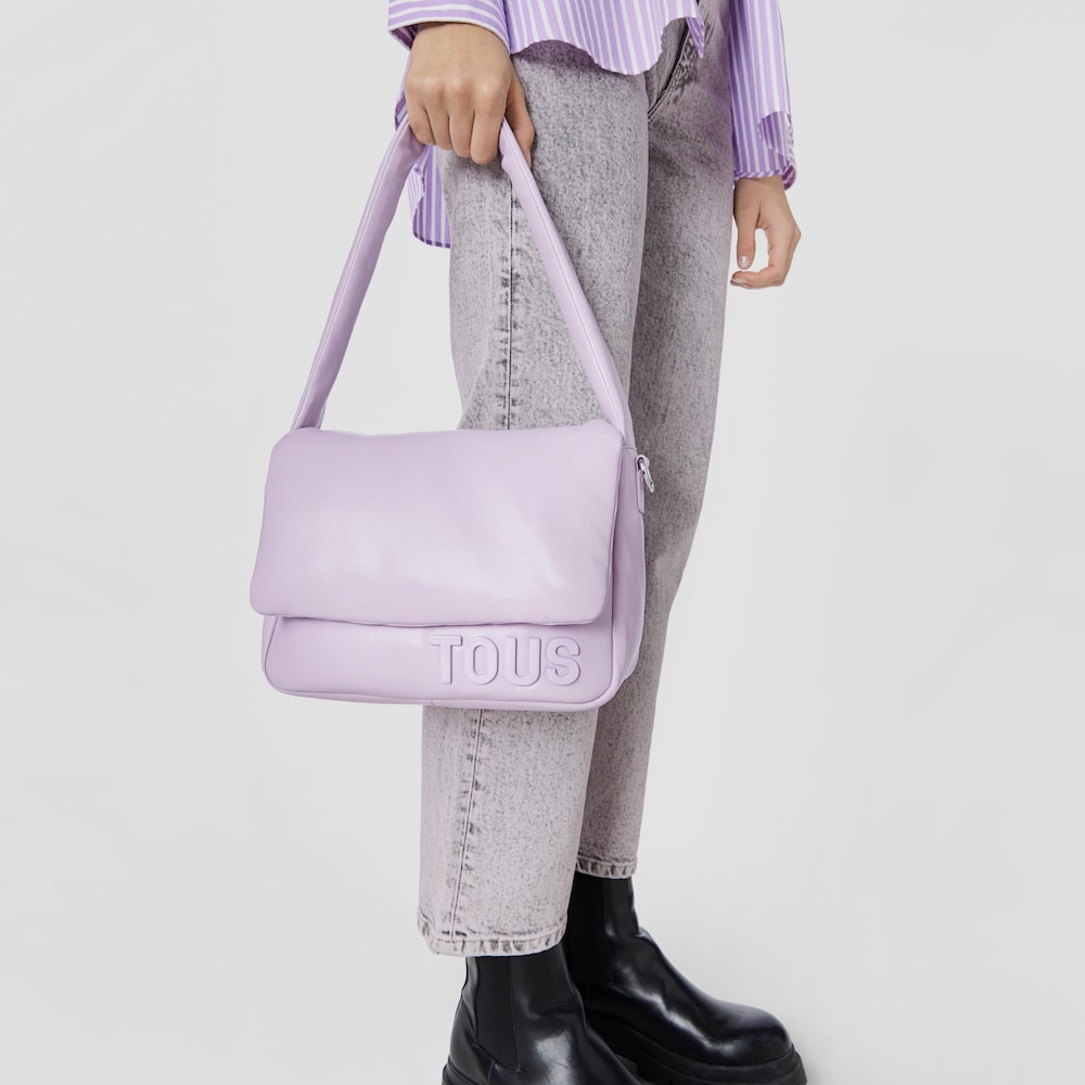 Středně velk&aacute; lila Crossbody kabelka TOUS Carol