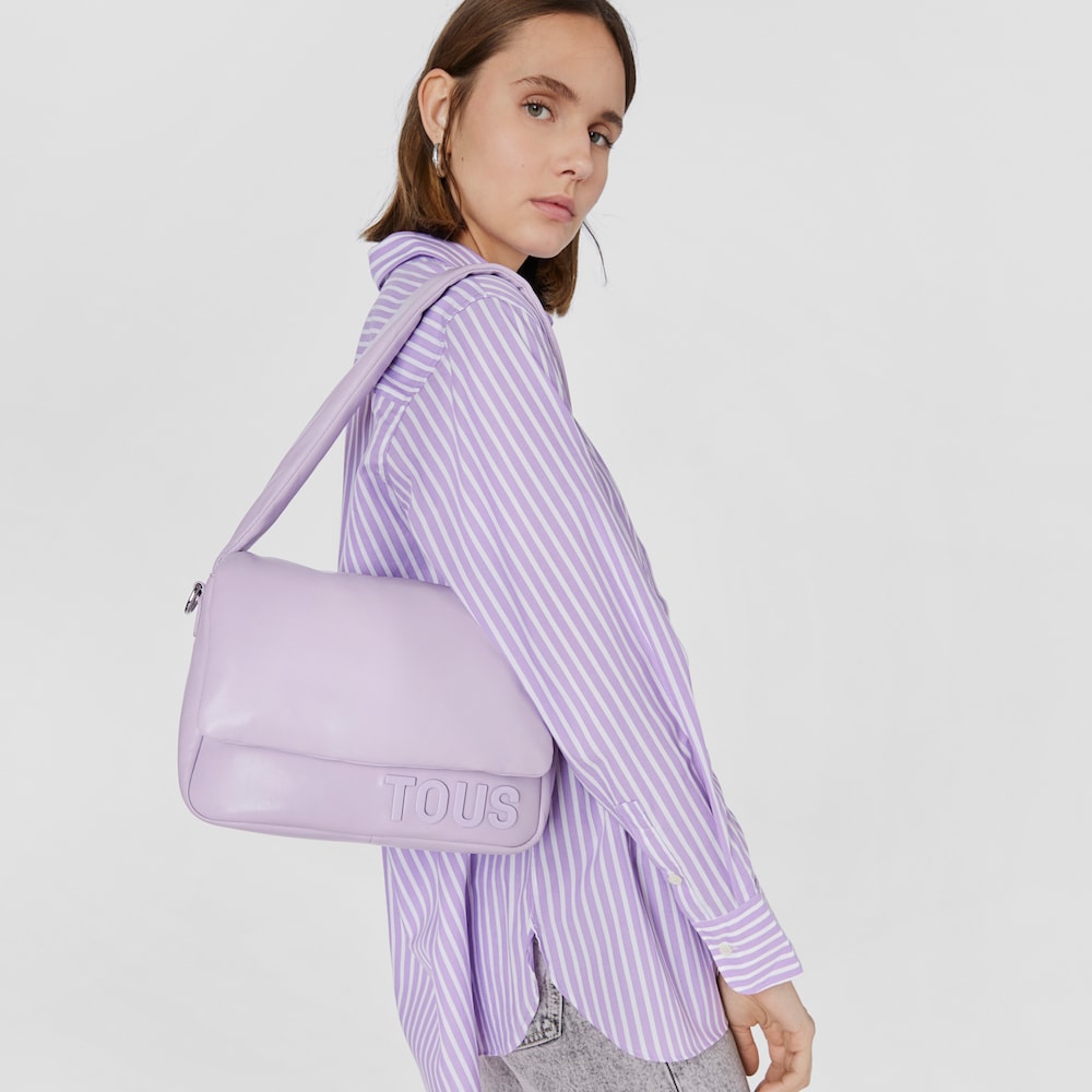 Středně velk&aacute; lila Crossbody kabelka TOUS Carol