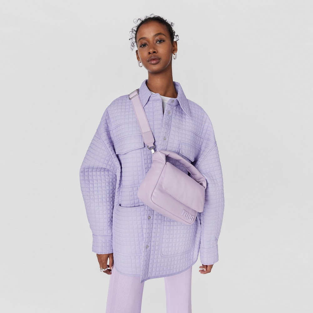 Borsa a tracolla piccola malva TOUS Carol