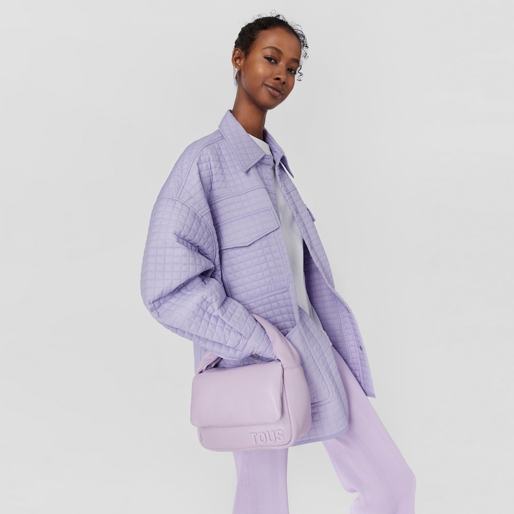 Borsa a tracolla piccola malva TOUS Carol