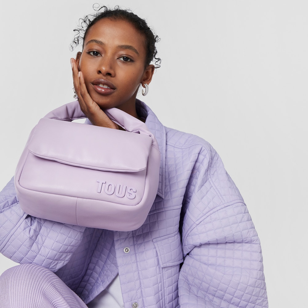 Borsa a tracolla piccola malva TOUS Carol