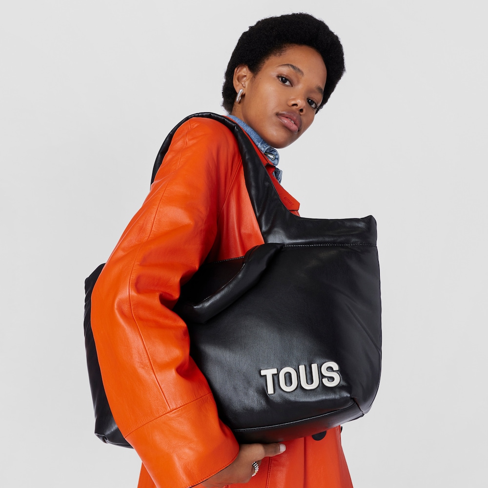 Large black Tote bag TOUS Carol