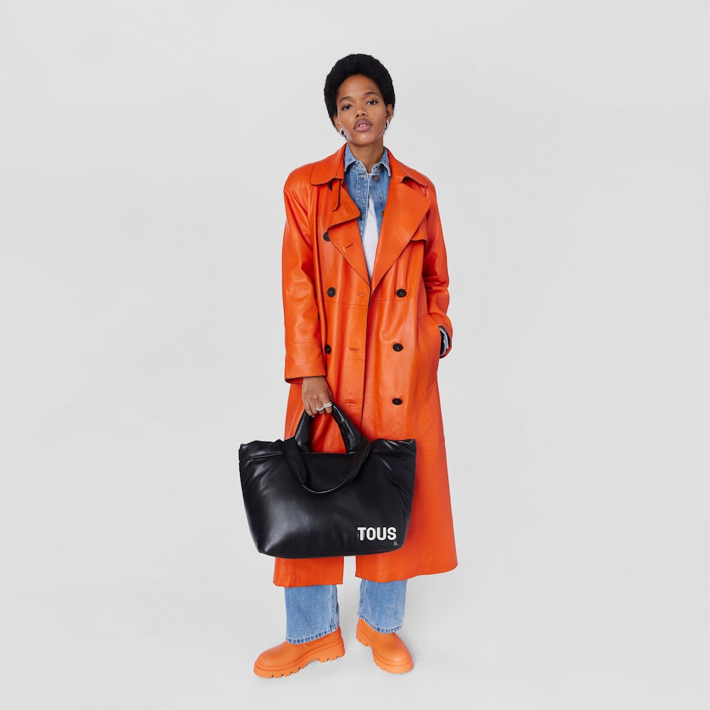 Large black Tote bag TOUS Carol