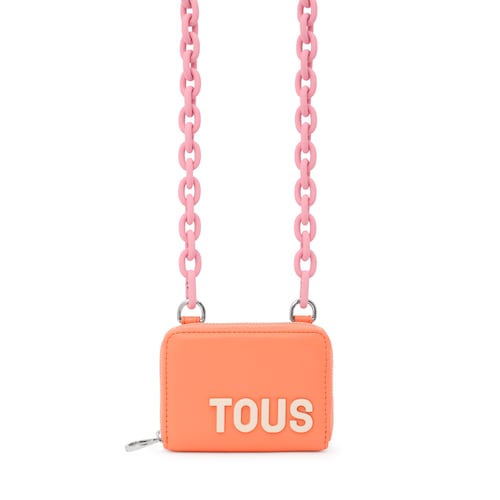Orange Hanging change purse TOUS Carol image number 0
