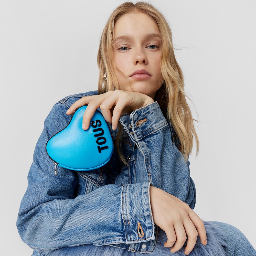 Beauty case a forma di cuore blu TOUS Carol