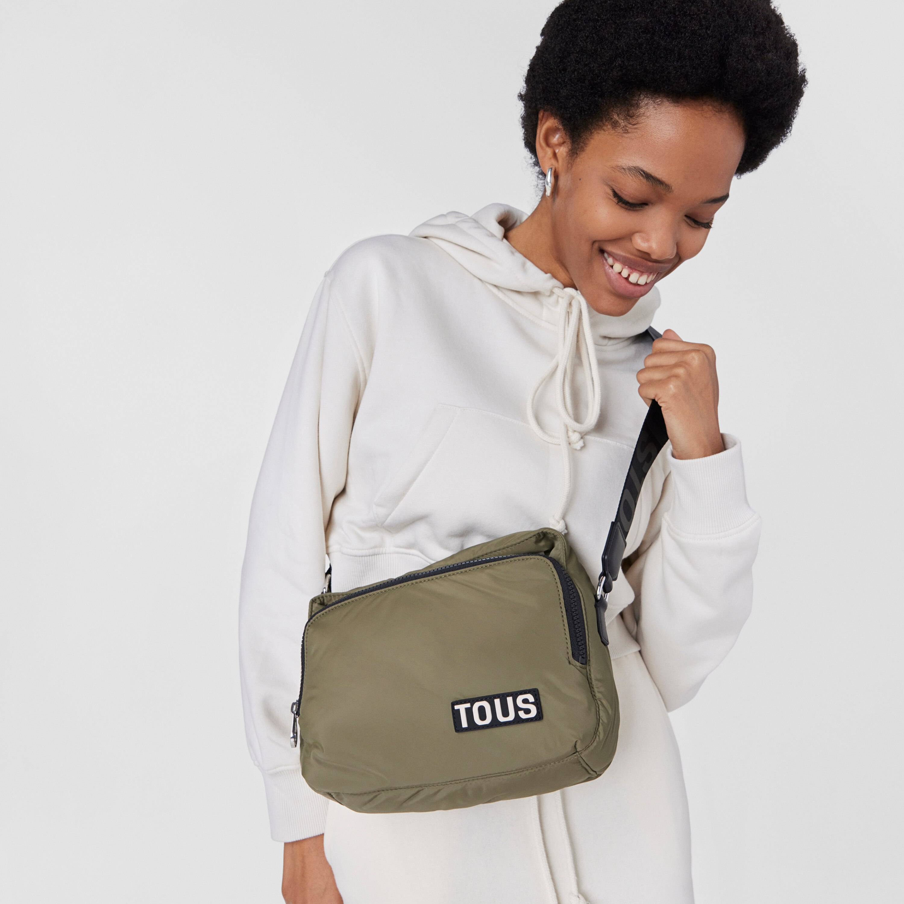 Khaki Crossbody bag TOUS Carol Soft