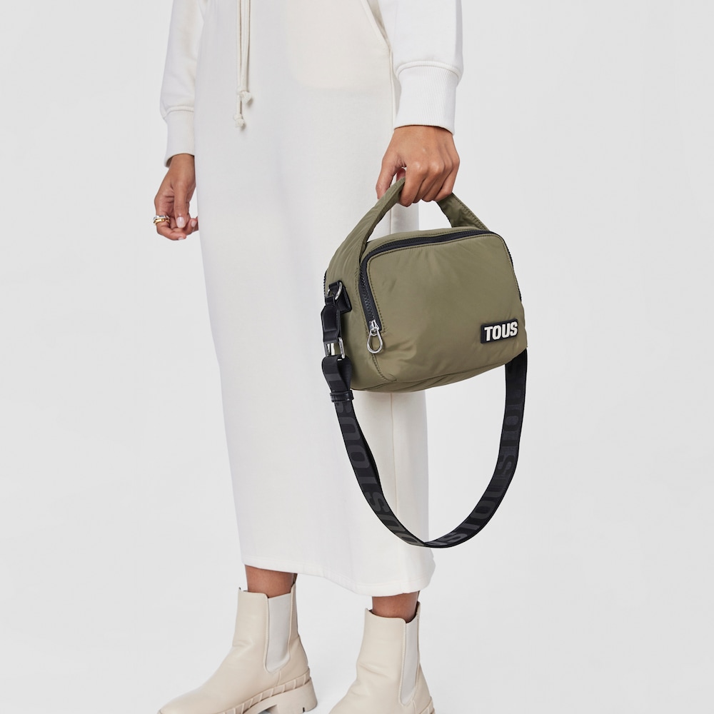 Khaki Crossbody bag TOUS Carol Soft