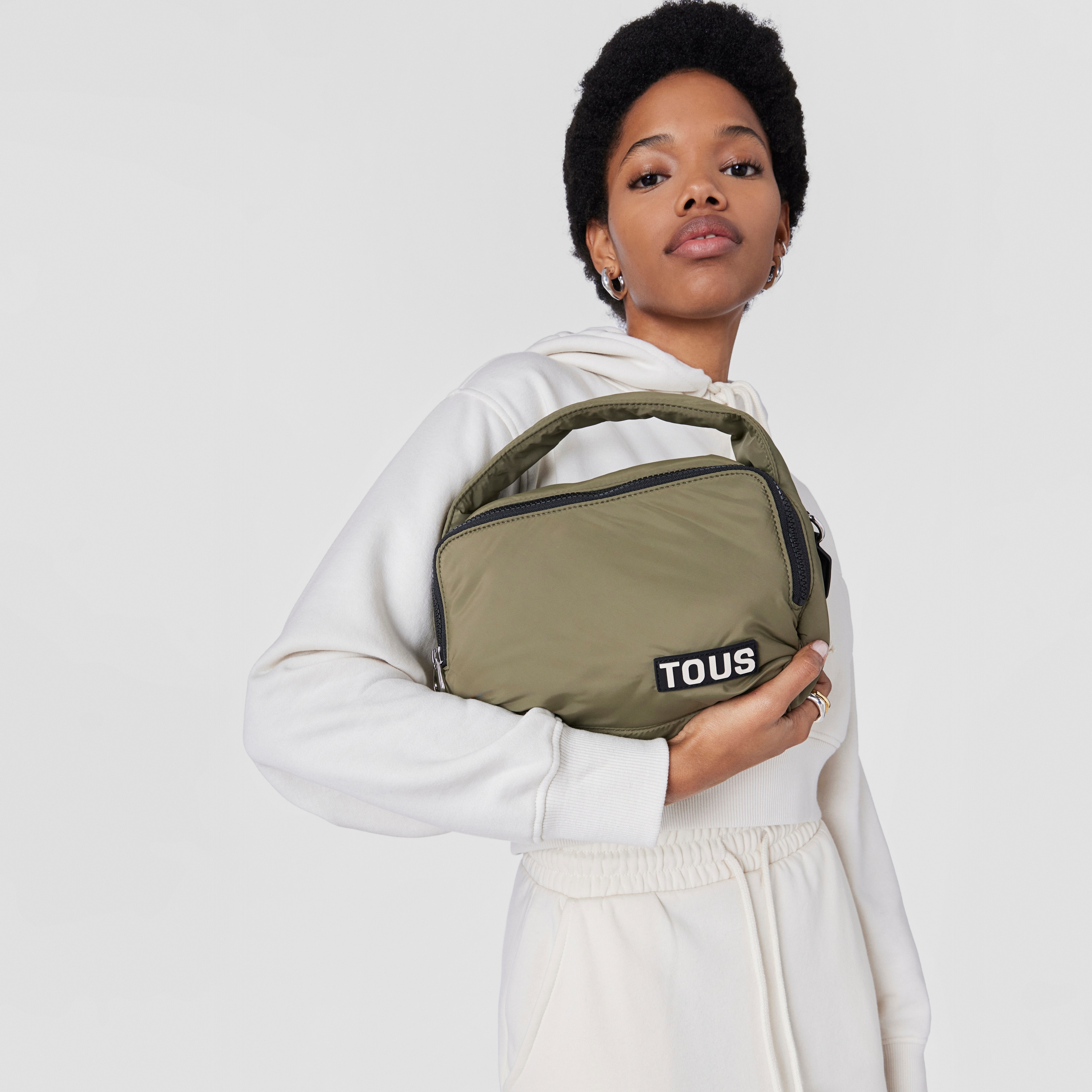 Khaki Crossbody bag TOUS Carol Soft