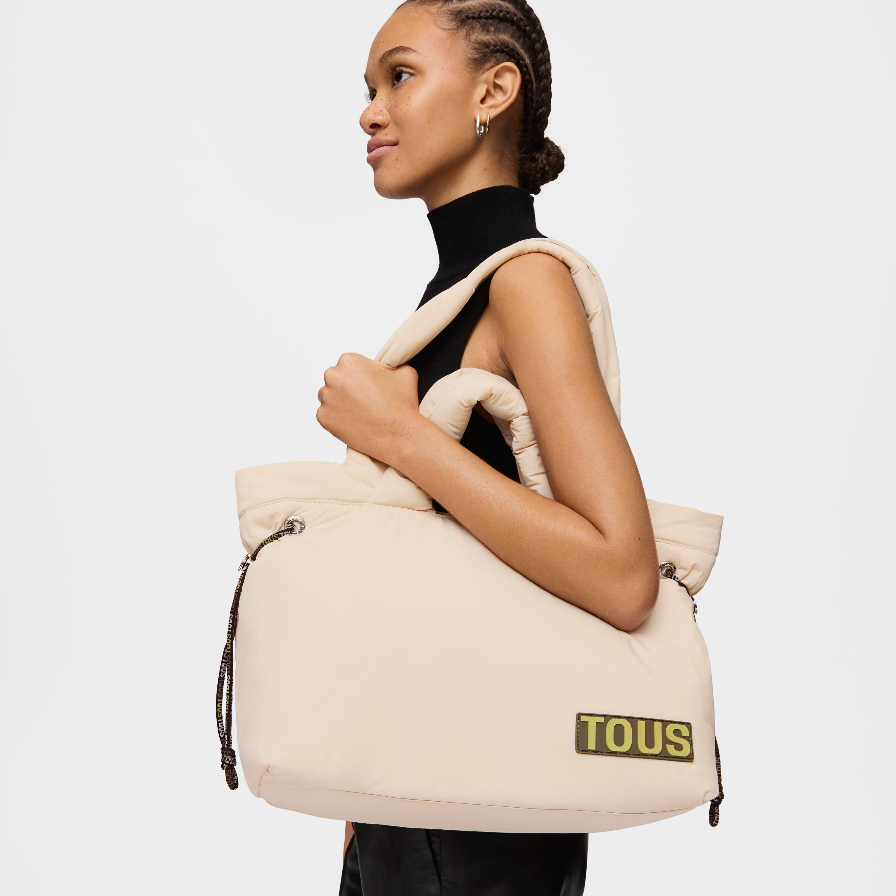 Large beige Tote bag TOUS Carol Soft