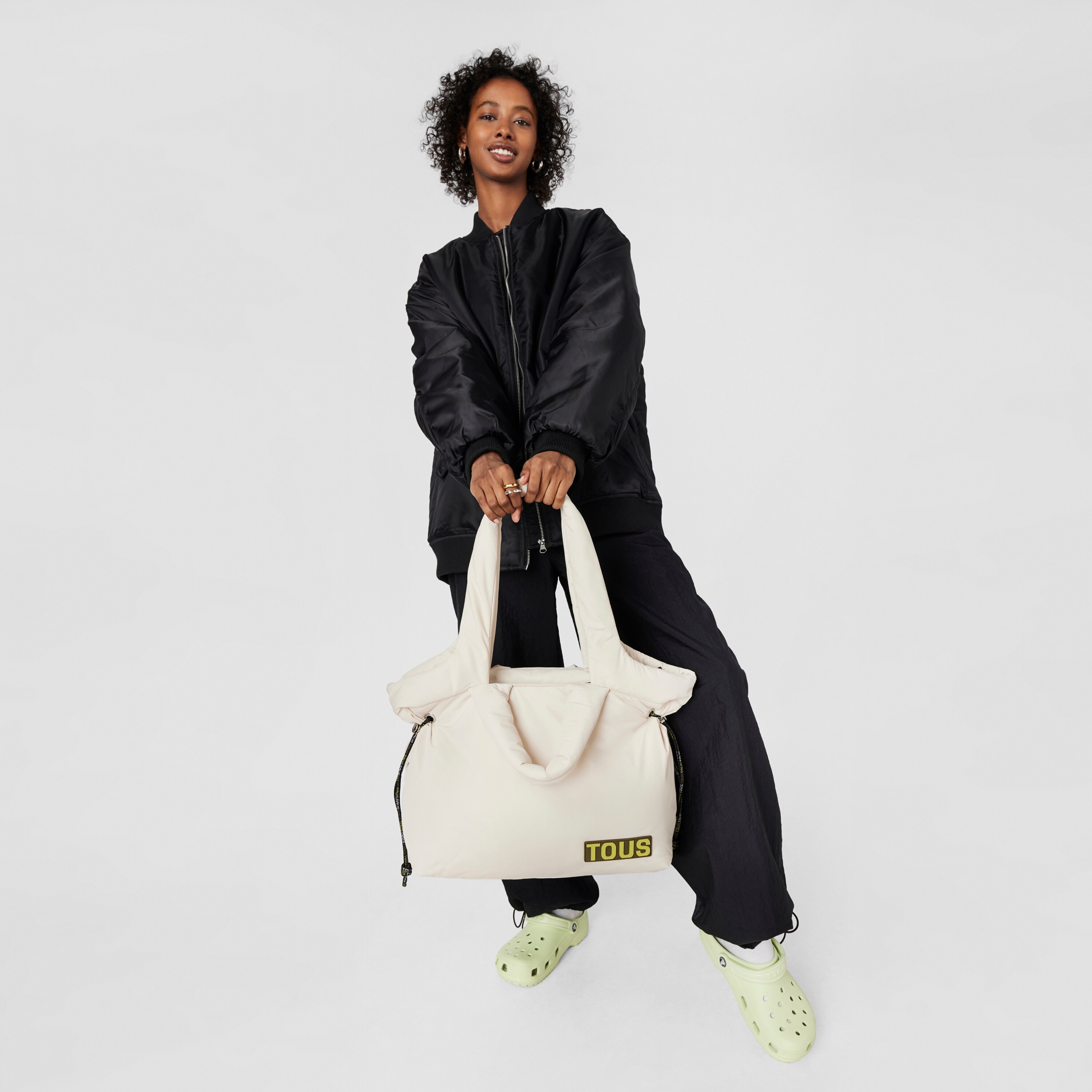 Large beige Tote bag TOUS Carol Soft