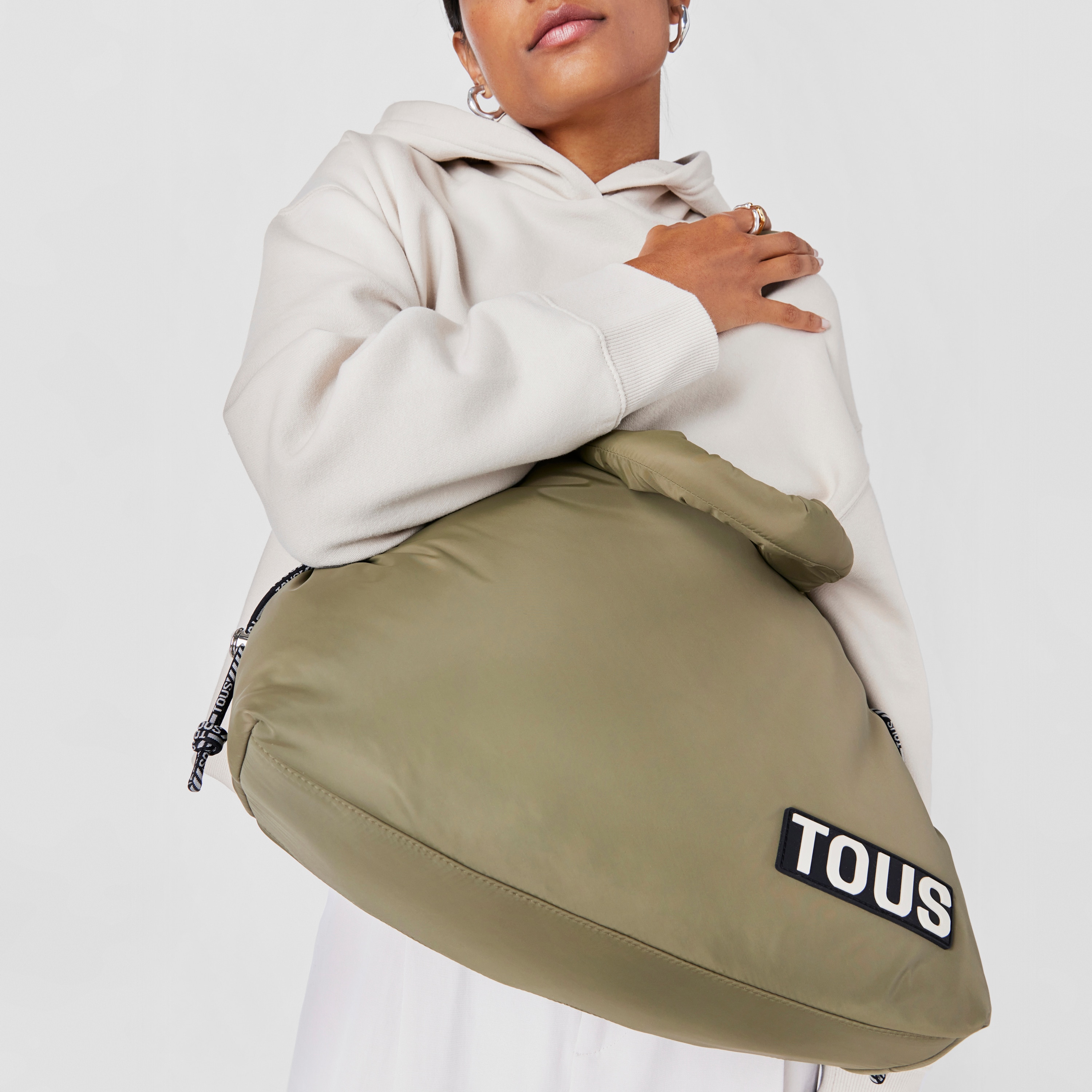 Large khaki Tote bag TOUS Carol Soft