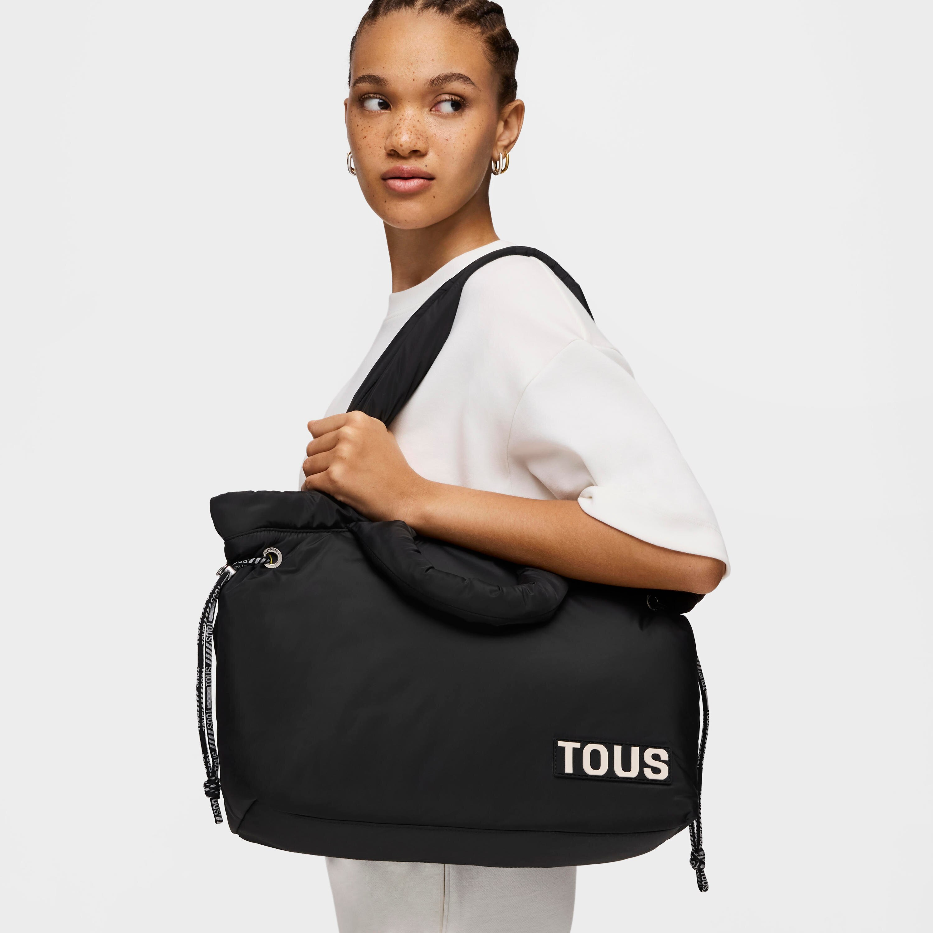 Large black Tote bag TOUS Carol Soft