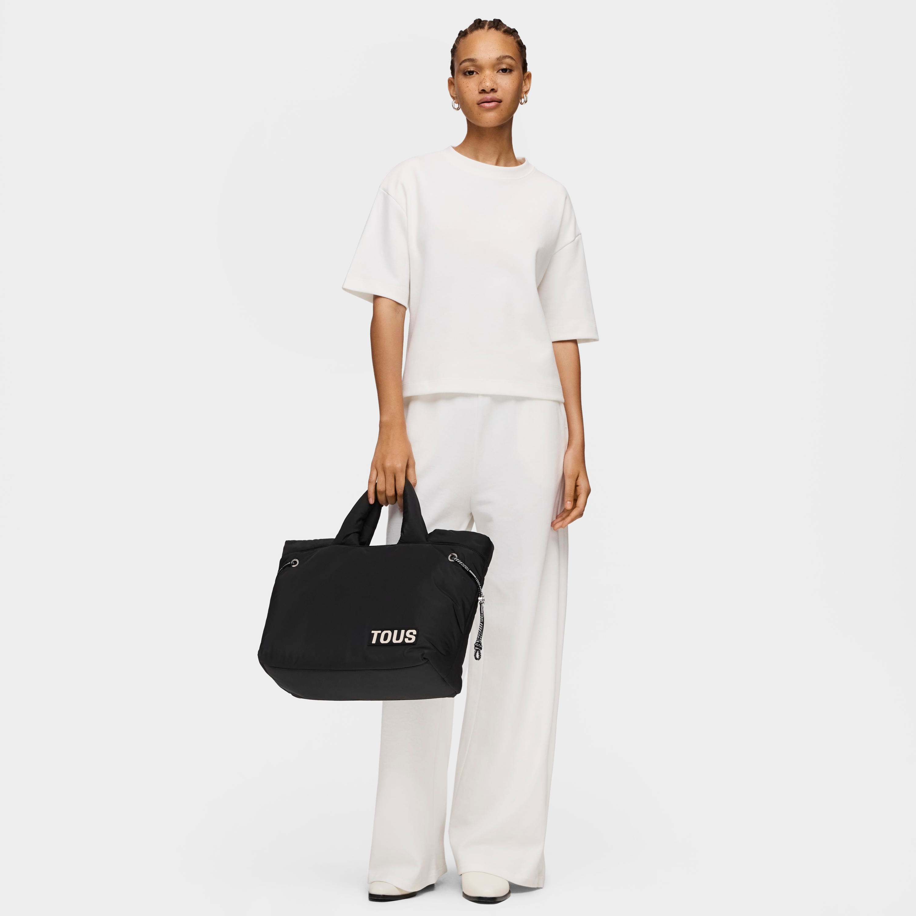 Large black Tote bag TOUS Carol Soft