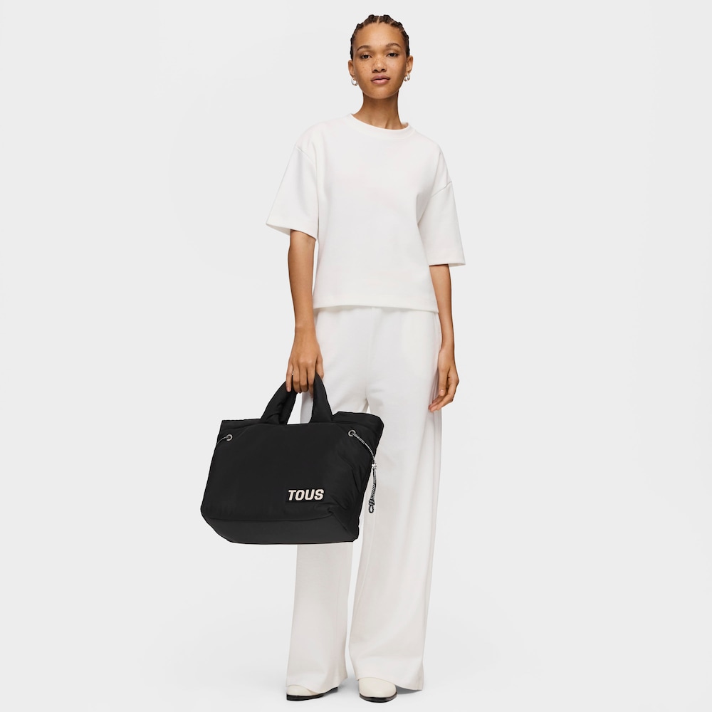 Large black Tote bag TOUS Carol Soft
