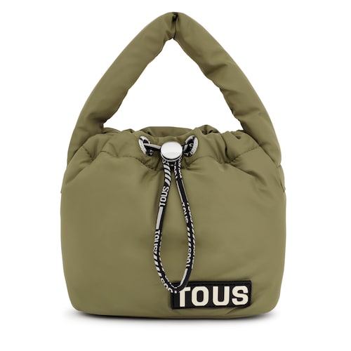 Torba typu worek w kolorze khaki TOUS Carol Soft