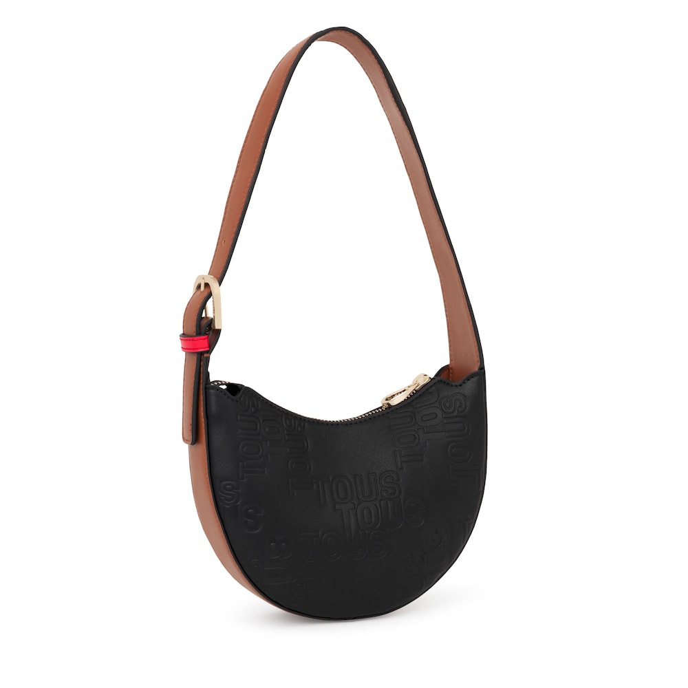 Borsa a tracolla nera e marrone TOUS Nanda