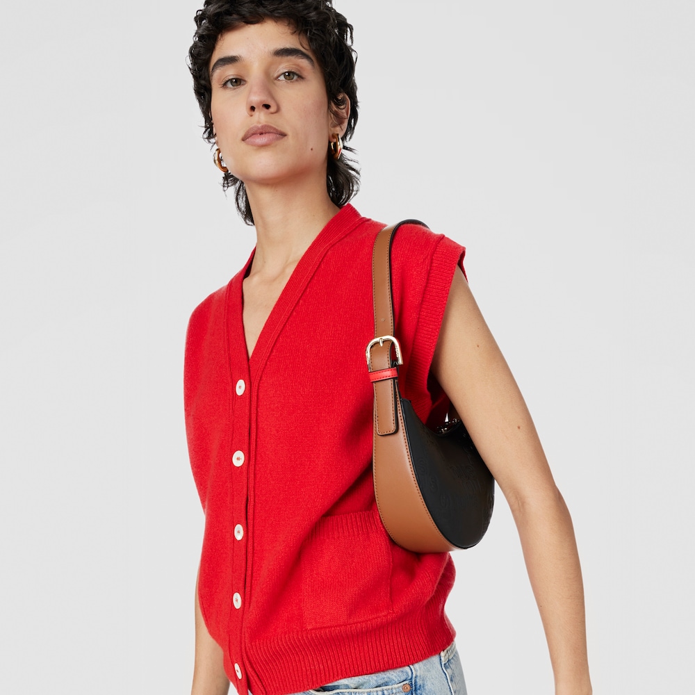 Borsa a tracolla nera e marrone TOUS Nanda