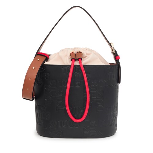 Čierno-hned&aacute; Kabelka typu bucket TOUS Nanda image number 0