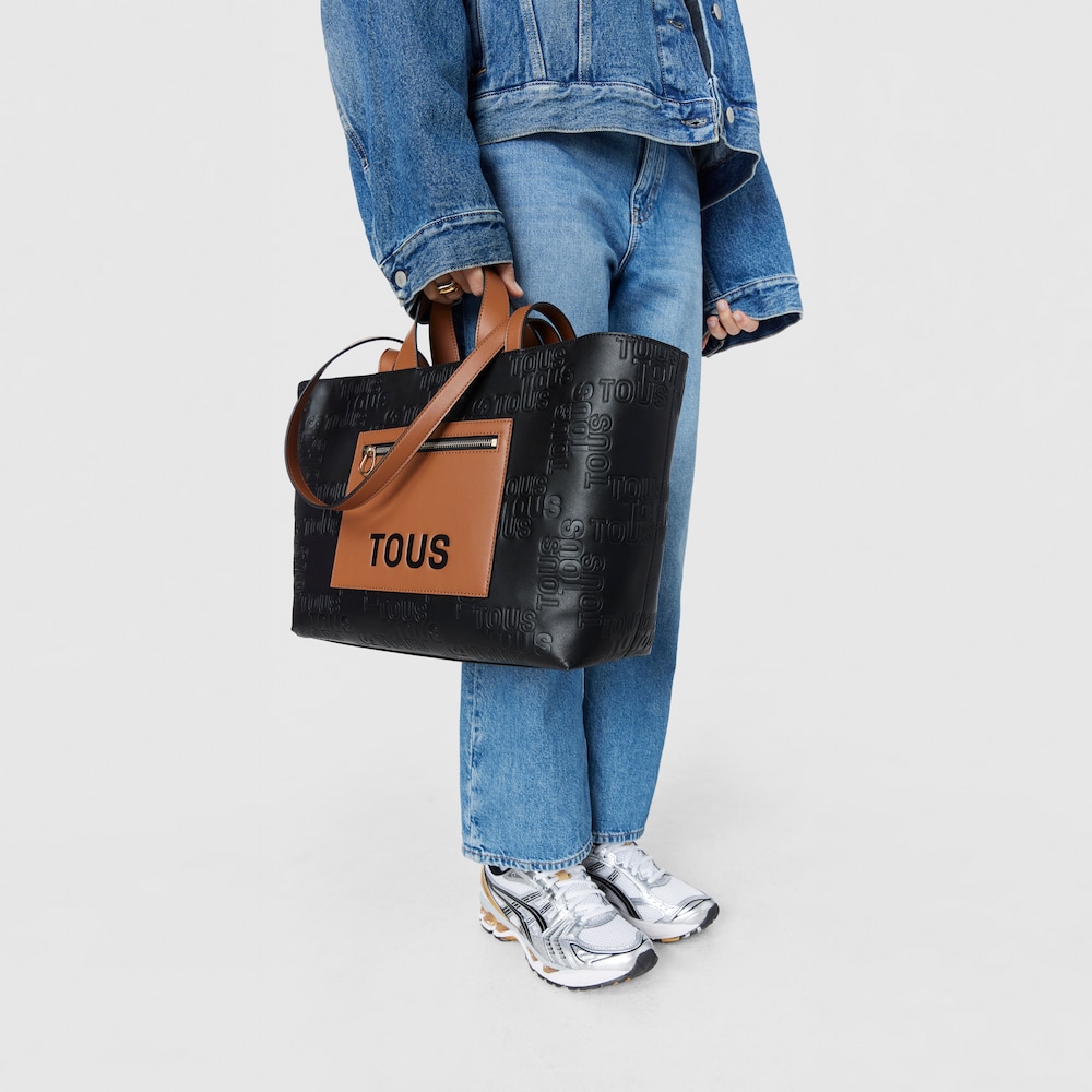 Medium black and brown Tote bag TOUS Nanda