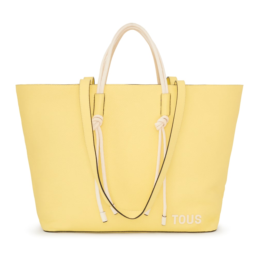 Large yellow leather Tote bag TOUS Lynn