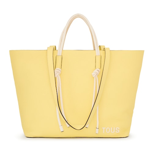 Large yellow leather Tote bag TOUS Lynn