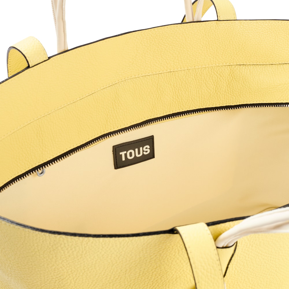 Large yellow leather Tote bag TOUS Lynn