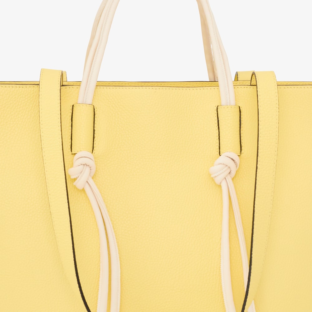 Capazo grande de piel amarillo TOUS Lynn