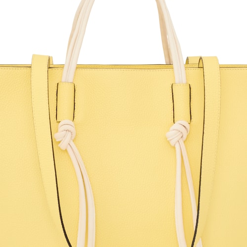 Large yellow leather Tote bag TOUS Lynn
