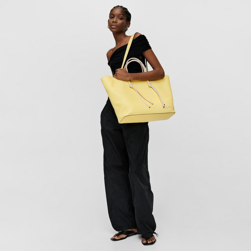 Large yellow leather Tote bag TOUS Lynn