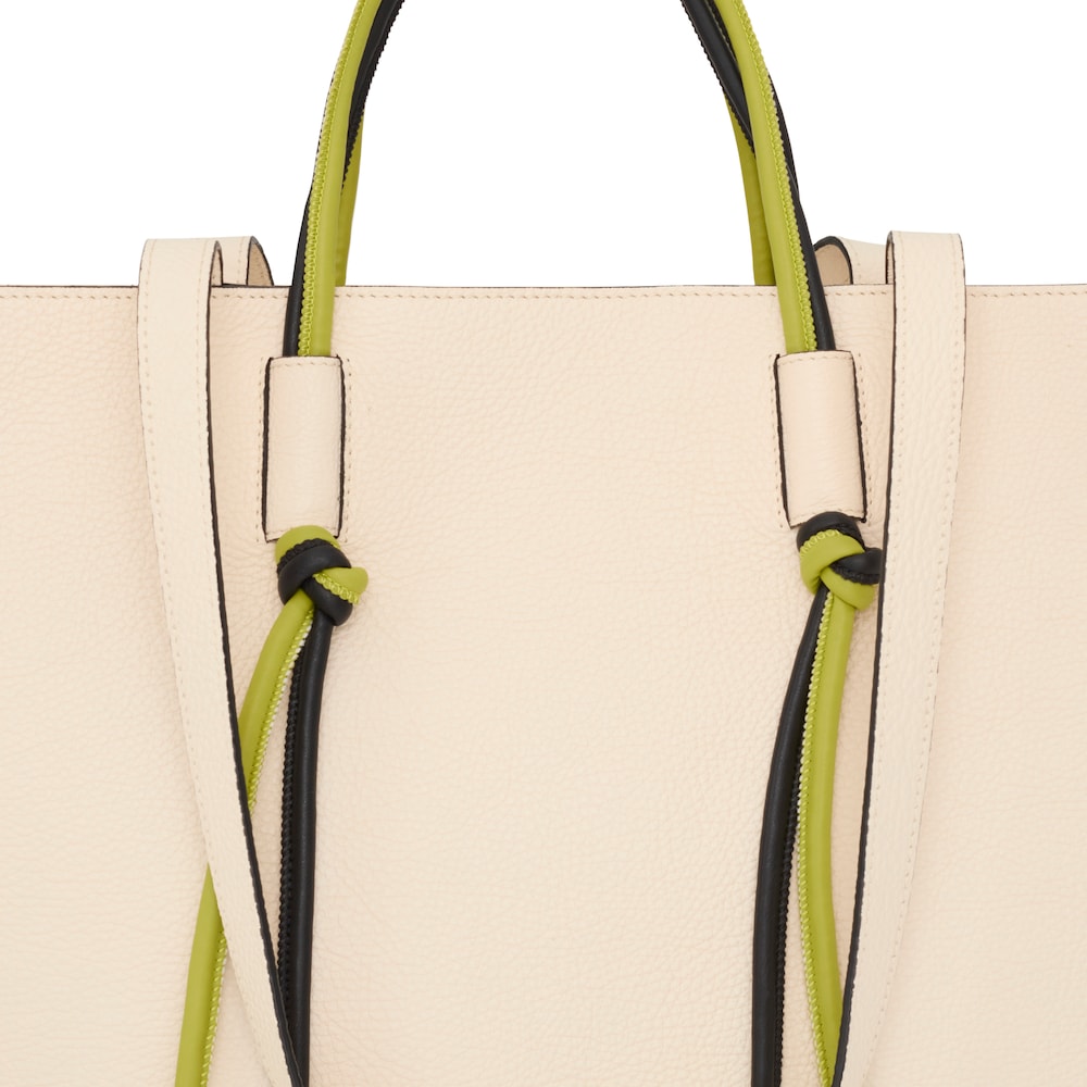 Large beige leather Tote bag TOUS Lynn