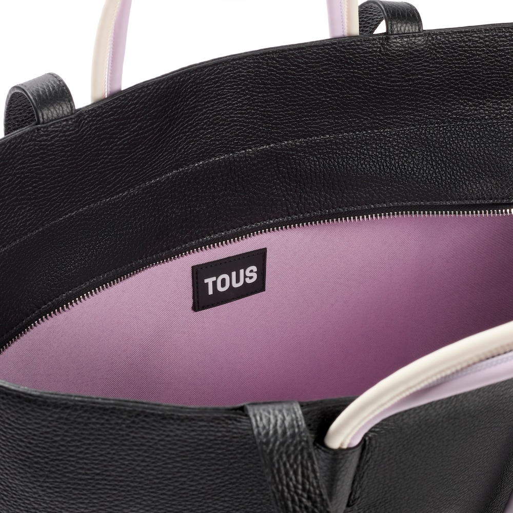 Large black leather Tote bag TOUS Lynn image number 2