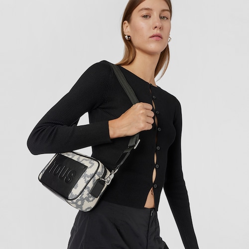 Beige Crossbody reporter bag Kaos Pix Soft