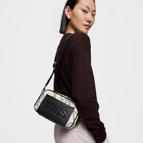 Beige Crossbody reporter bag Kaos Pix Soft