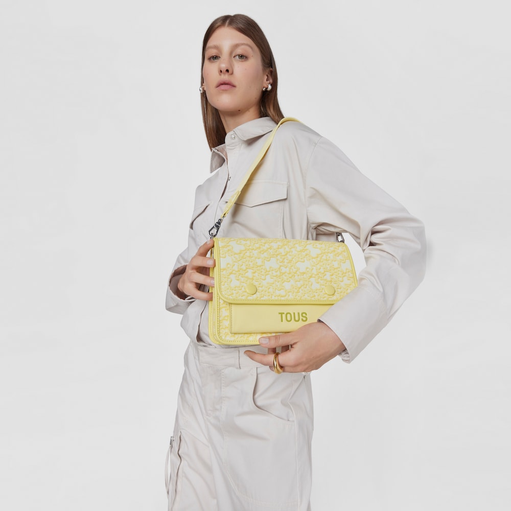 Medium khaki and black Basket tote bag TOUS Balloon Cesta