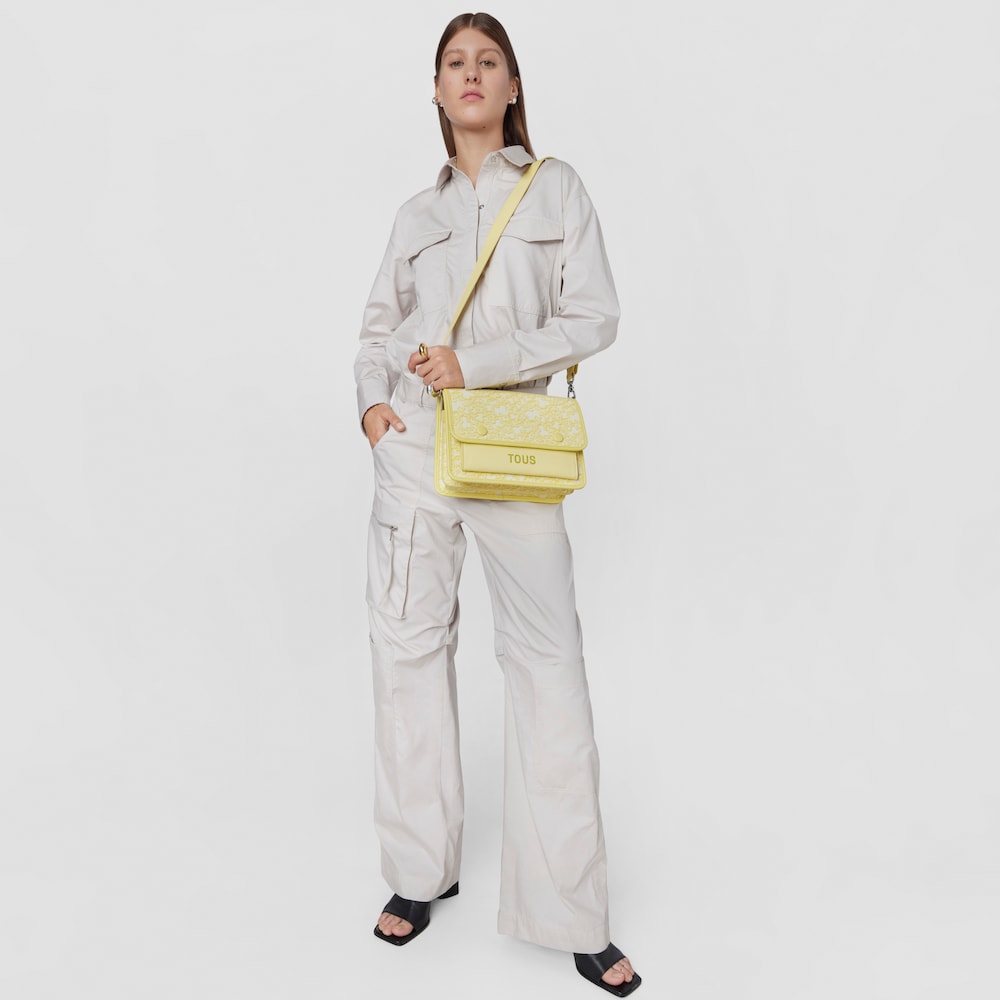 Medium khaki and black Basket tote bag TOUS Balloon Cesta