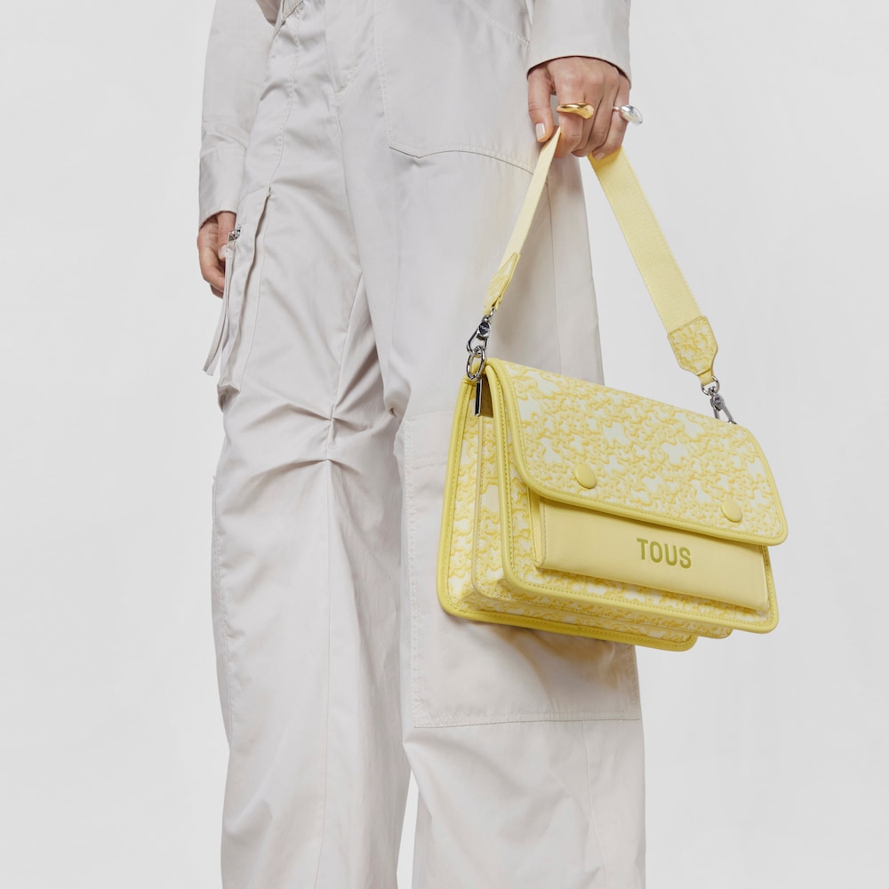 Medium khaki and black Basket tote bag TOUS Balloon Cesta