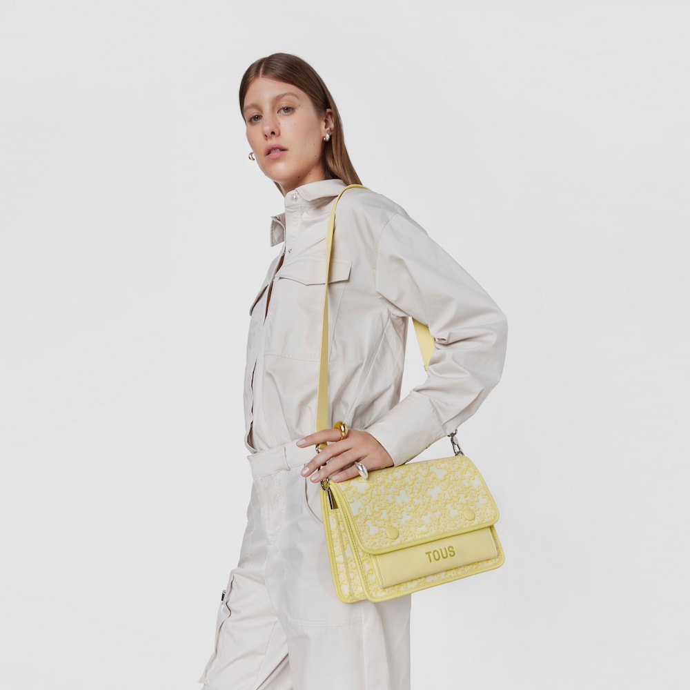 Medium khaki and black Basket tote bag TOUS Balloon Cesta