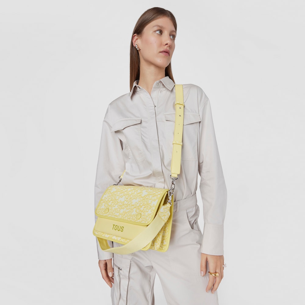 Medium khaki and black Basket tote bag TOUS Balloon Cesta