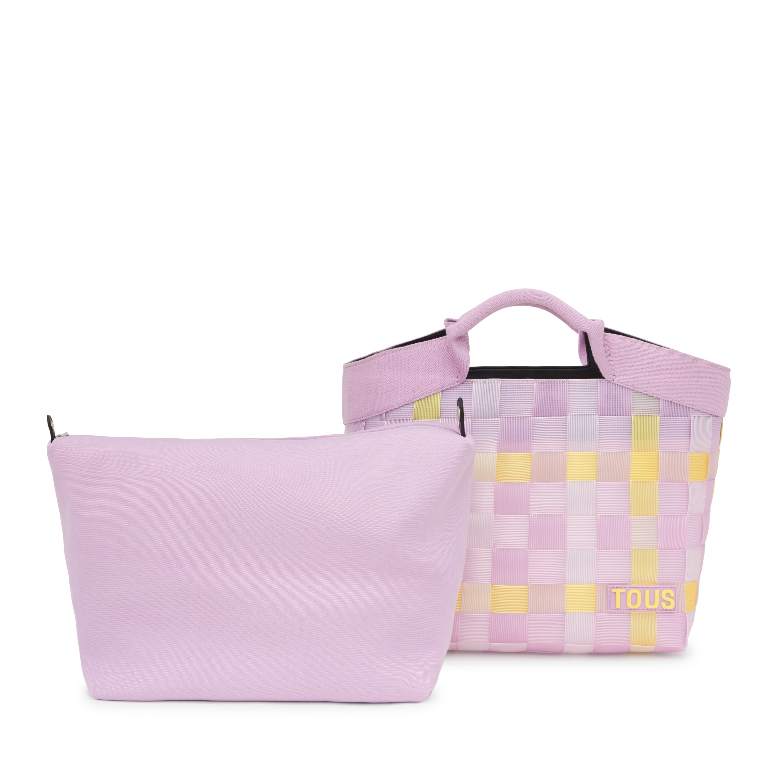 Medium mauve and yellow Basket Tote bag TOUS Balloon Cesta