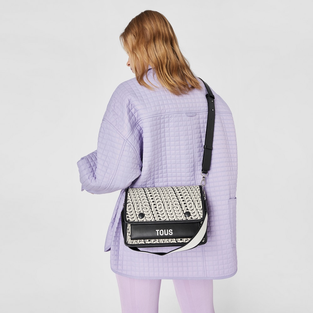 Bandolera mediana Audree beige y negra TOUS Vera