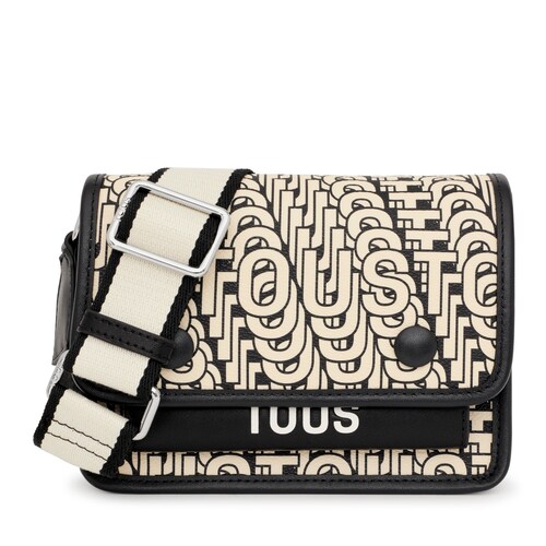 Bandolera pequeña Audree beige y negra TOUS Vera image number 0